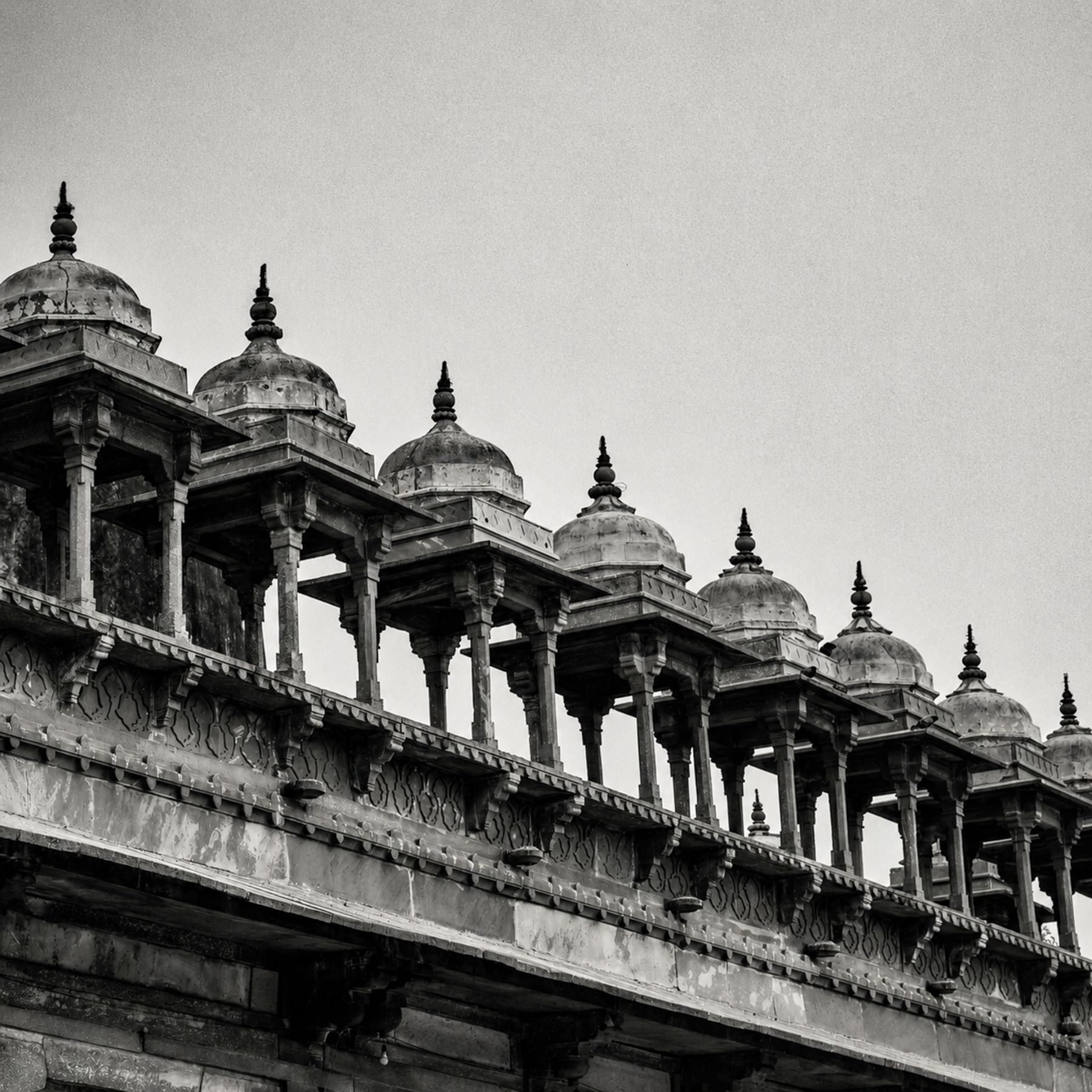 Monochrome Palace Arcade Facade
